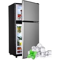 Oditton 3.5 cu.ft Compact 2-Door Refrigerator with Freezer