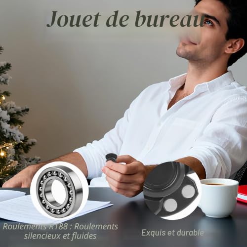 Penitue Hand Spinner Adulte, Trois en Un Jouet Fidget Spinner Soulage l'Anxiété Concentre l'Attention Convient aux Adultes Adolescents Garçons et Enfants – vue 3