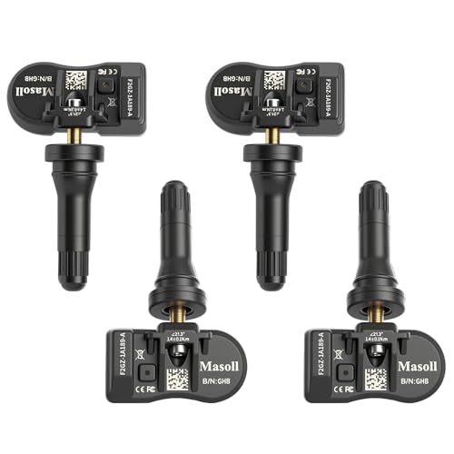 Masoll TPMS Sensor for Ford F150 F250 Bronco Escape Expedition Explorer Focus Fusion Ranger Tire Pressure Sensor for Ford Lincoln Mercury Tire Pressure Monitor Sensor 4-Pack