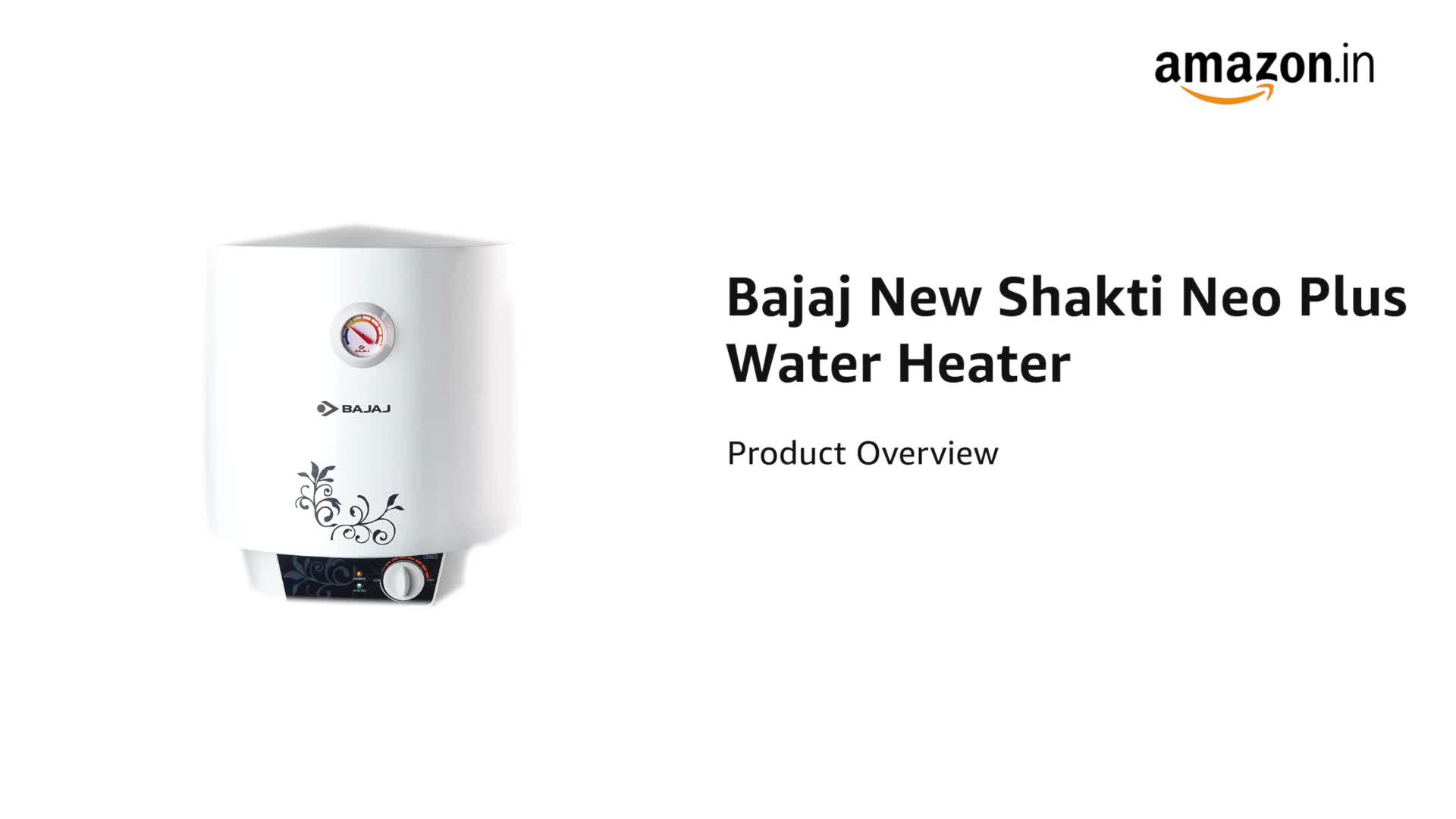Bajaj New Shakti Neo Plus 10L Storage Water Heater,White