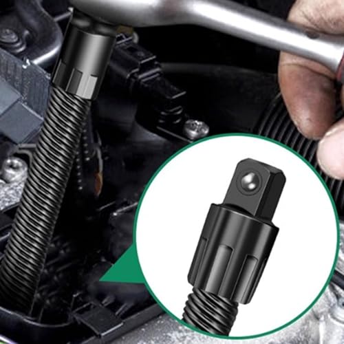 Alargador de carraca flexible para tuercas de difícil acceso en motor con eje de 1/2 pulgada 3