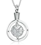 Ashes Necklace Circle Of Life Urn Necklace For Ashes Stainless Steel Eternity Keepsake Memorial Cremation Jewelry For Ashes Pendant Locket Black Urn Necklaces For Ashes