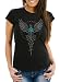 Produktbild Neverless® Damen T-Shirt Rabe Munin Raven Odin Valknut Valhalla Wikinger Walküre Mythologie Runen Slim Fit schwarz M