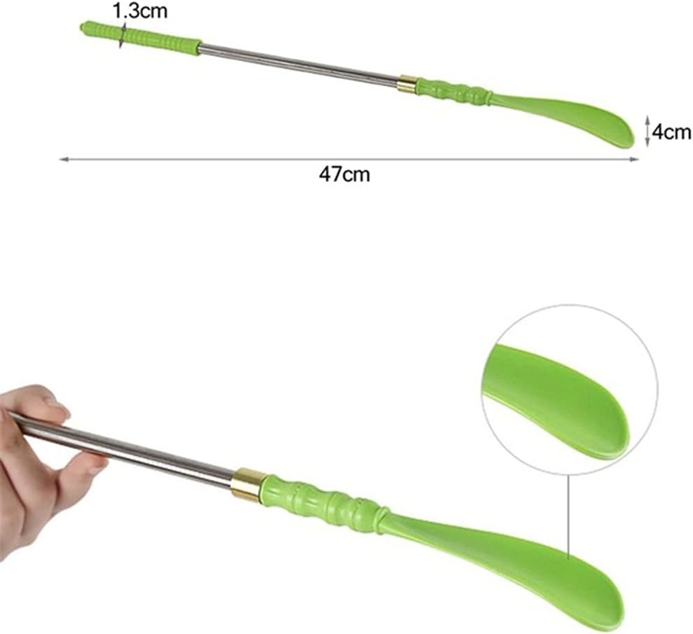 1PCS 18.5Inch Lengthen Shoe Horn Stainless Steel Easy To Take Helper Stick Accessories Shoespooner
