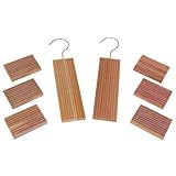 Household Essentials 97204 CedarFresh Red Cedar Wood Closet Value Pack – 2 Cedar Hang Ups and 6 Cedar Blocks