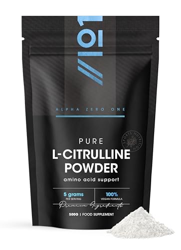 L-Citrulline Malate Powder 500g Unflavoured 5 Grams per Serving Vegan Fermented Amino Acid Resealable and Recyclable Pouch by Alpha01