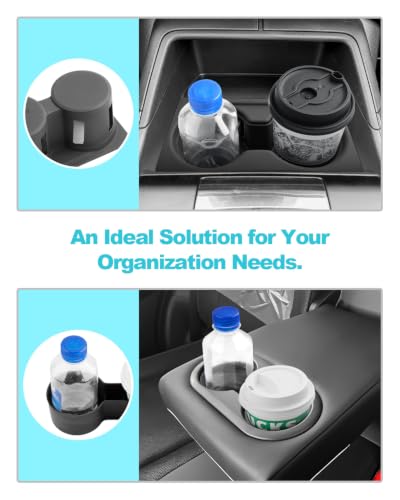 Image of CDEFG for 2026 Mazda CX5 Center Console Organizer Front & Rear Cup Holder | 2026 Mazda CX-5 (S /Select /Preferred /Premium /Premium Plus) Accessories Silicone Cup Holder Covers Insert