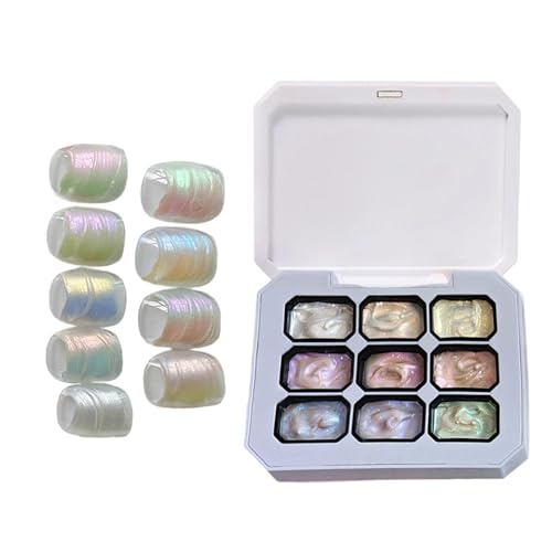Gel Nail Set - Nail Paint Kit, Manicure Palette with Design Use, Smooth Color Blending System, Gloss Finish, Portable Art Kit for Beginners Women Girls Home Salon Travel Party Studio Beauty Styling