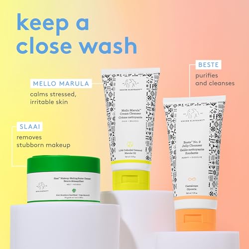 Drunk Elephant Mello Marula Cream Cleanser - 150 ml/5 fl oz - Calming Face Wash - Clean Clinical Skincare - Cruelty-Free - Dermatologist-Tested - Free of Essential Oils, Silicones, and Fragrance