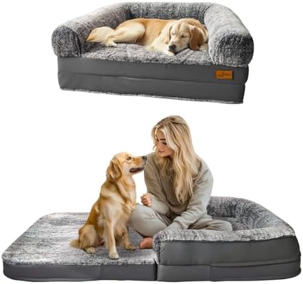 BingoPaw Cama para Perros o Humanos 180x95x28 cm Sofa Perro Grande XXL Ortopedica Human Size Dog Bed Plegable Cama Perro para Humanos Gigante Impermeable Sillón Perros Desenfundable y Lavable