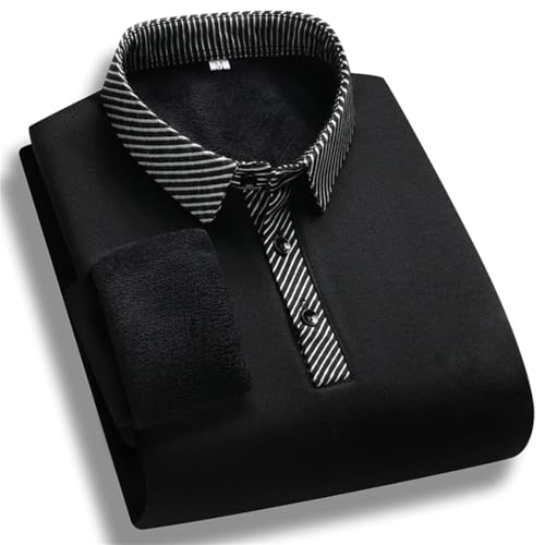 Men's Sweater Fleece Pullover Polo Neck Slim Fit Elegant Luxury Fake Two Pieces Knitted Sweaters3