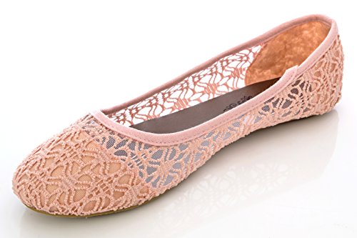 Charles Albert Women's Breathable Crochet Lace Ballet Flat4