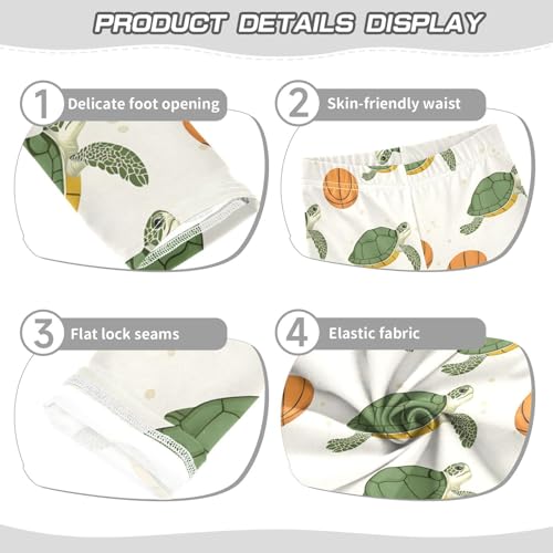 Basketball Turtle Pattern Girls Leggings Soft Stretch Workout Yoga Dance Pants for Kids Casual Tights3