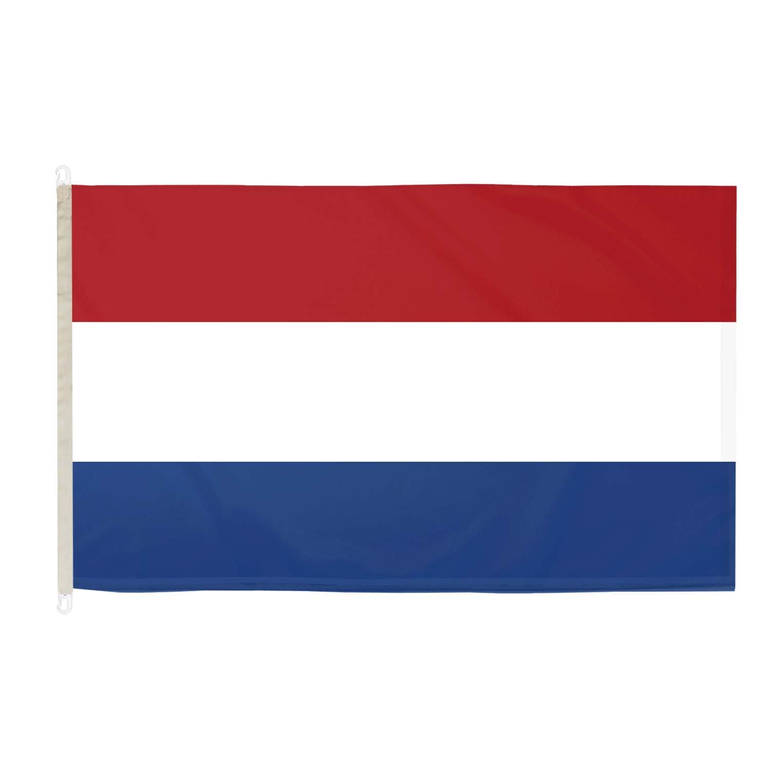DuraFlag Netherlands 5ft x 3ft with Clips/Hooks - Premium Quality 5x3 Dutch Holland Flags, 5ft x 3ft (150cm x 90cm)