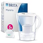 BRITA Marella Water Filter Jug White (2.4L) Starter Pack incl. 3x MAXTRA PRO Pure Performance cartridge - fridge-fitting jug with digital LTI and Flip-Lid - now in sustainable Smart Box packaging