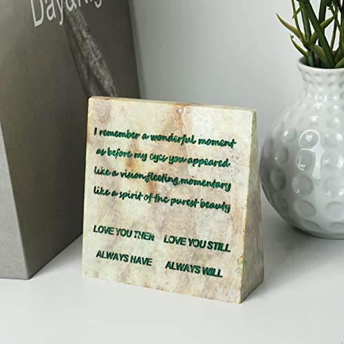 Dreamseden Couple Sculpture & Engraved Stone, Anniversary Wedding Romantic Gifts Home Decor For Table, Shelf, Desktop #TOP6