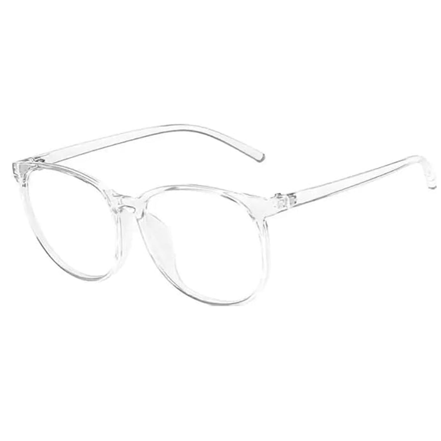 GS.ESHIKA Transparent Sunglasses Square Transparent Clear Lightweight Blue Ray Glasses Zero Power Optical Frame Specs Eyeglasses Sunglasses (Pack of 2)