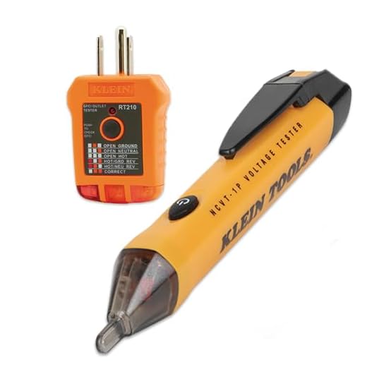 Klein Tools 80025 Outlet Tester Kit with GFCI Tester and Non-Contact Voltage Test Pen, 2-Piece