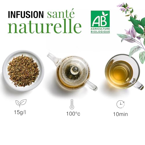 ORIGEENS TULSI BIO 100g | FEUILLES SECHEES DE BASILIC SACRE | The Tulsi Bio en vrac sans théine, Tisane anti-stress – vue 8