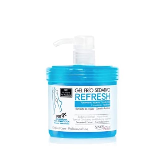 Sesiomworld Refresh Gel Frío Sedativo Recuperador Muscular sin Parabenos, Ni Siliconas 500 ml, 1 Unidad, 540 g