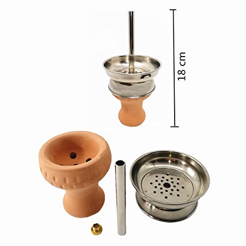 TOSHIN Shisha Wasserpfeife Set ca. 63cm Nargile Hookah mit Zubehör inkl. Silikonschlauch, Tabakkopf, Kohlezange und… – Bild 5