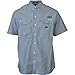 Columbia Super Bonehead Classic Short Sleeve Shirt, Blue Heron Oxford, Medium