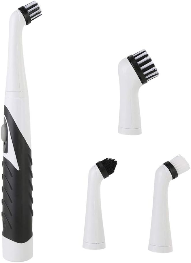 Electric Cleaning Brush Oscillating Cleaning Tool Power Brush Handheld Cordless Electric Scrubber For Tub Tile Floor Wall And Kitchen Scrubber Cleaning Brush Household (Black)