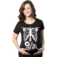 Algopix Similar Product 19 - Maternity Skeleton Baby T Shirt Funny