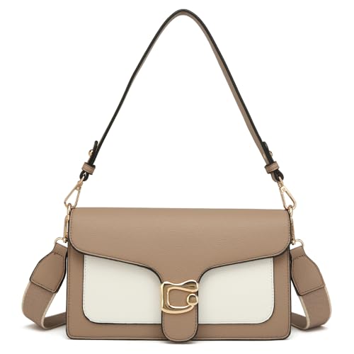 Travistar Trendy crossbodytassen voor dames, kleine crossbody-portemonnee, schoudertas, lederen handtas, avondclutch met 2 riemen