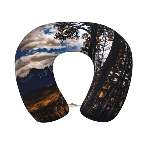 Almohada de viaje de espuma viscoelástica negra miniatura 1