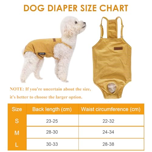 Hundewindeln Wiederverwendbar für Hündinnen – Waschbare Damenbinden Höschen – Anti-Rüden Schutzhose & Sicherheitshöschen für Hündinnen – Verstellbare Öko-Windelhose (L)