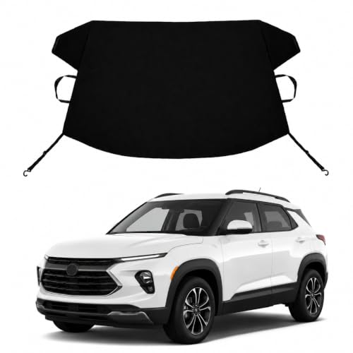 Image of Trailblazer Custom Windshield Cover for Ice and Snow Che-vy Trailblazer Heavy Duty 600D Oxford Fabric Windshield Protector Fit Waterproof Frost Snow Cover Winter Car Accessories