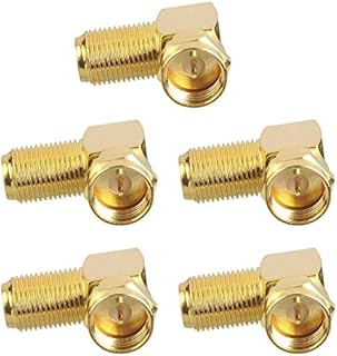 VCE 5-pak kątowy F koncentryczny adapter RG6 pozłacany