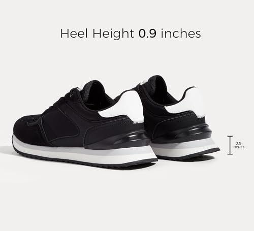 Image of LUCKY STEP Women's Platform Fashion Sneakers Suede Colorful Colorblock Stylish Retro Casual Neutral Tennis Running Footwear Walking Shoes
