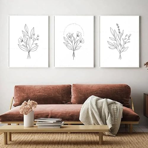 Impression sur toile fleurs bouquet d'art mural 60x80cm