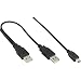 Produktbild USB Mini-Y-Kabel, 2x Stecker A an Mini-B Stecker 5pol,, 1,0m