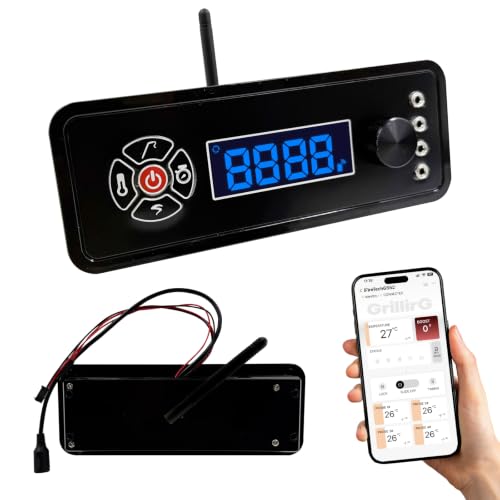 Meatender Replacement WiFi Control Board for Masterbuilt Gravity Digital Charcoal Grill and Smoker 560/800/1050 | App-Enabled Smoker Thermostat Controller with Temperature Timer & Boost Functions