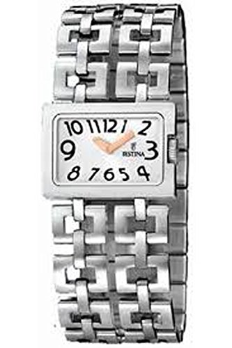 Montre Femme Festina Cadran Analogique Bracelet Acier Inoxydable Argenté Quartz F16769/3 Verre Minéral