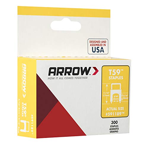 Arrow Fastener 591189SS Genuine T59 Stainless Steel Insulated Staples 5/16-Inch Leg Length, 5/16-Inch Crown Width, Clear, 300-Pack by Arrow Fastener - Image 3