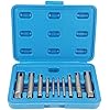 10Pcs/Set Steel Broken Head Taps Stripped Screw Remover Kit Tap Extractor Set (#C 656g/23.1oz)