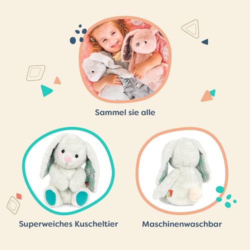 B. toys - Happyhues - Peppy-Mint Bunny - Plüschhase - Superweiches Plüschtier - Plüschtier für Babys, Kleinkinder, Kinder - Waschmaschinenfest - 0 Monate +