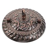 Durabilité : fabriquée en fer, la rosace pour plafonnier résiste à une utilisation quotidienne et maintient stables les accessoires d'éclairage tels que les suspensions ou les supports de lampe. kit de rosace pour plafonnier, crochet de suspension pour lampe