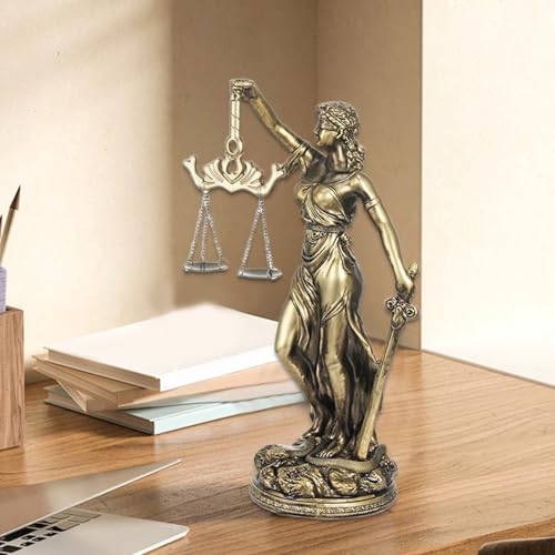 Statue de la Justice de table : sculpture décorative chambre bureau