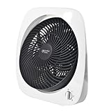 Comfort Zone 10' 3 Speed Square Rotary Control Turbo Fan, White