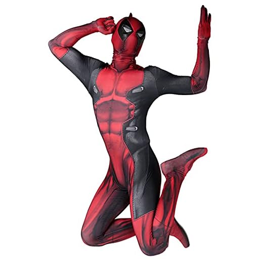 Deadpool bodysuit party cosplay passar superhero vuxna barn halloween onesies film fans sträcka anime kostymer födelsedaggåva,Red-Women/3XL(175~180CM)