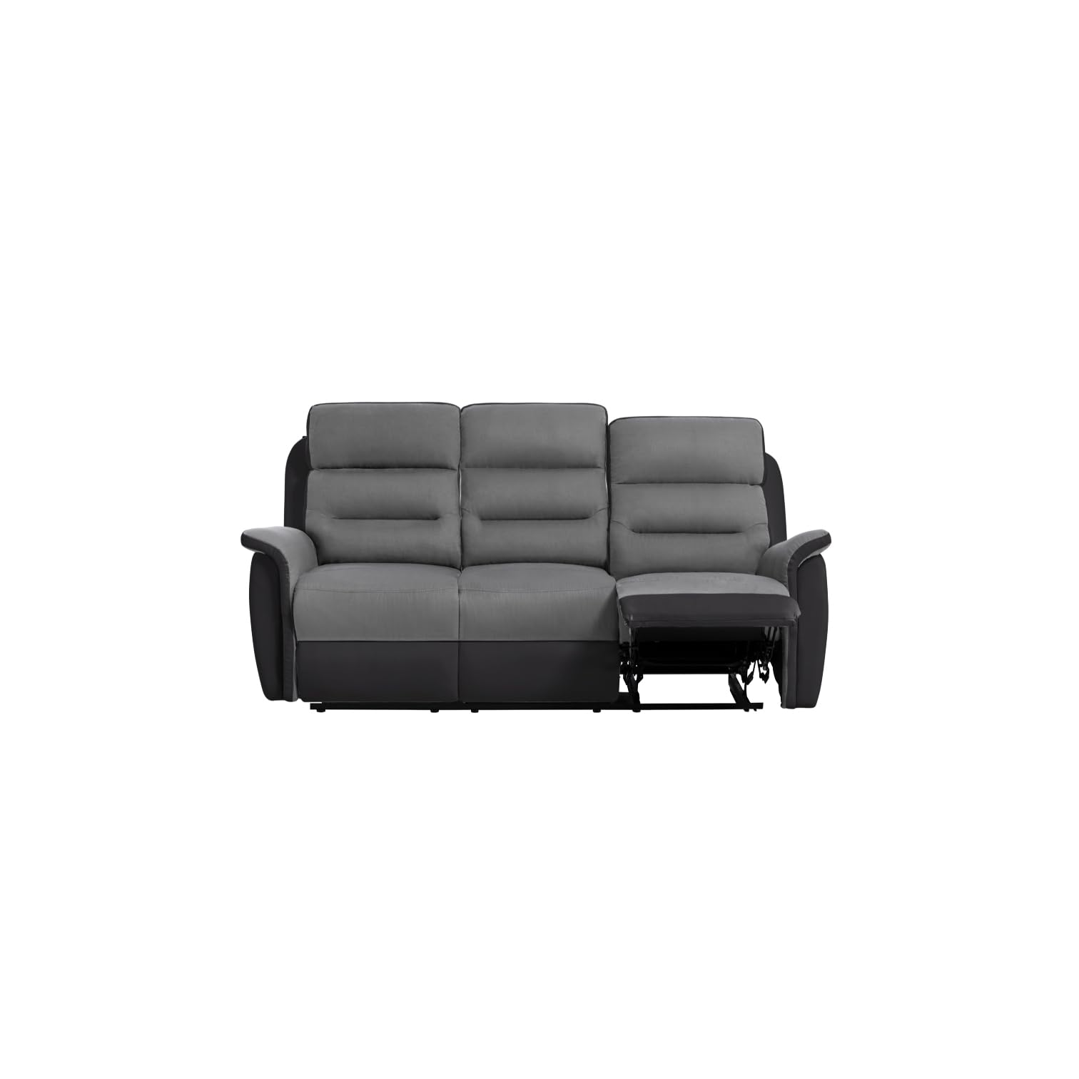 Pack 4 sedie Sagi rivestite in tessuto grigio