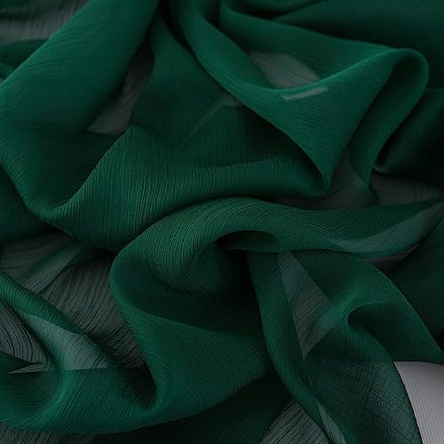 CHUQING Chiffon Tischläufer Hochzeit Tischdeko Stoff Tischdecke Dunkelgrün – Ansicht 4
