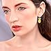 Just Follow Tropical 2pcs Yellow Ruit Green Leaf Pineapple Earings Pendant Necklace Suit for Women Fashion Dangle Earings Jewellery (Pineapple Earring Necklace Set 1)