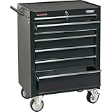 Draper 35743 Rollcontainer mit 7 Schubladen, 66 cm, Schwarz