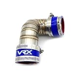 Motorradauspuffrohr Aus Edelstahl, Verbindungsrohr Für Vespa GTS200 GTS250 GTS300 GTV 300 2006–2024 GTS 200 250 300(Blu)